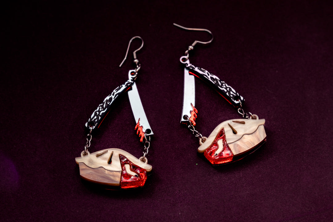 Pendientes de metacrilato inspirados en las películas de Tim Burton, este modelo tan atrevido no dejara a nadie indiferente