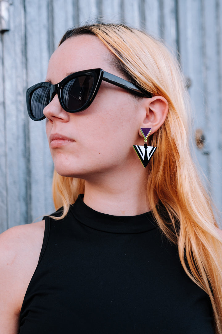 Pendientes de metacrilato inspirados en las películas de Tim Burton, este modelo tan elegante no dejara a nadie indiferente