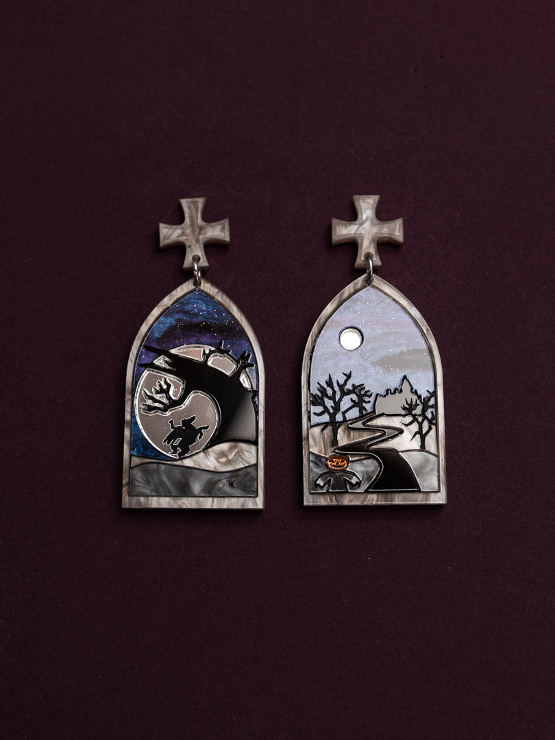 Pendientes de metacrilato inspirados en las películas de Tim Burton, estas joyas están hechas a mano pieza por pieza dando ese toque único y especial