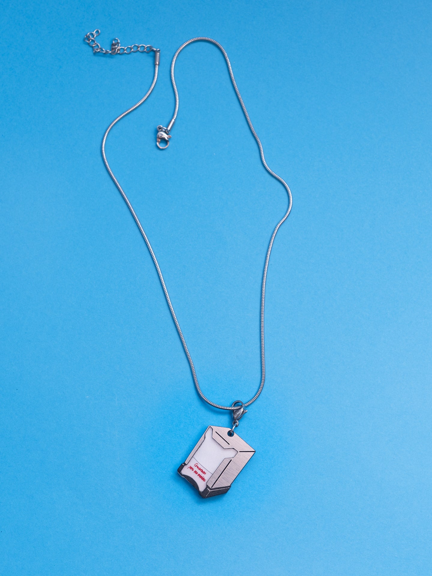 Cadena cola de ratón para colgar tus charms favoritos, en plateado y con el charm servilletero