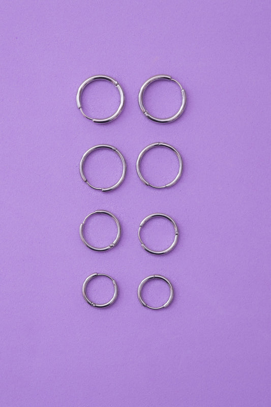 aros de acero inoxidable en diferentes medidas