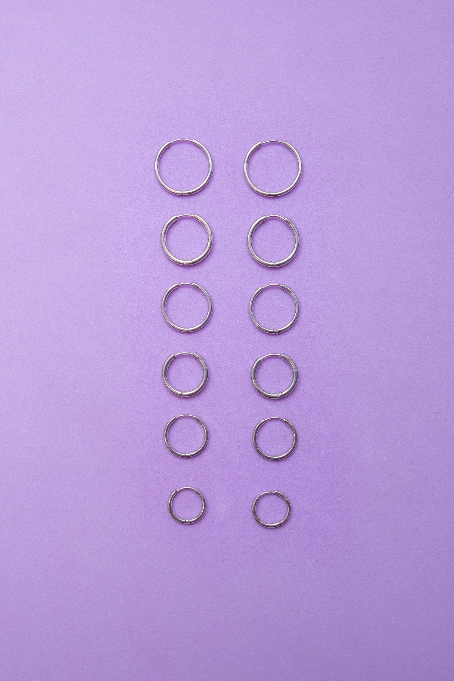aros de acero inoxidable en diferentes medidas
