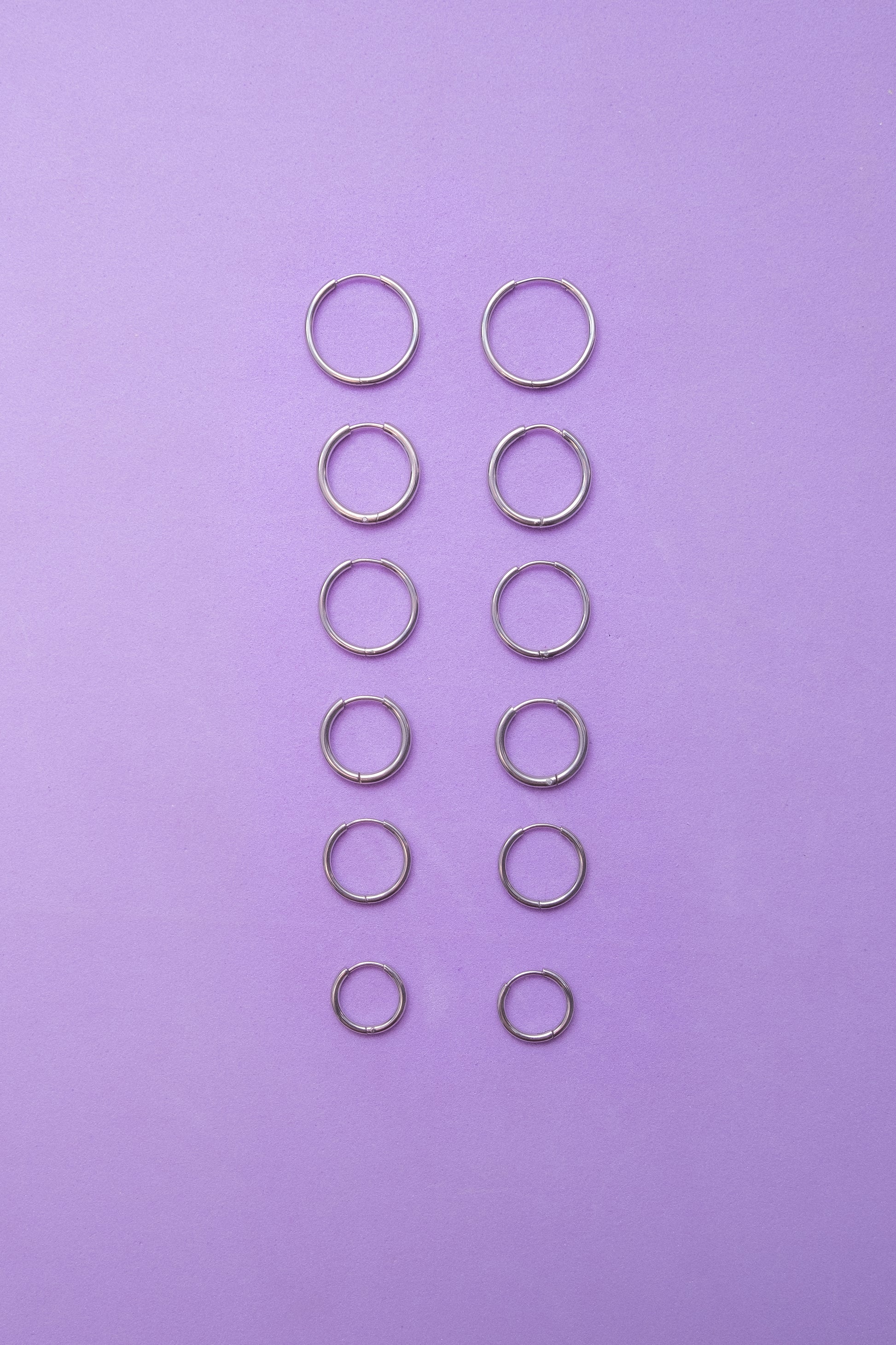 aros de acero inoxidable en diferentes medidas