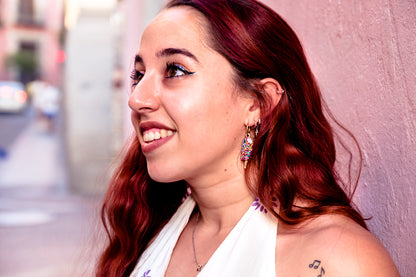 Pendientes de metacrilato inspirados en los helados que disfrutábamos de pequeños en verano. Coloridos y divertidos, ideales para lucir en cualquier ocasión 