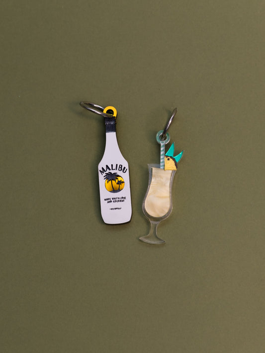 Pendientes de metacrilato inspirados en las bebidas del verano. Coloridas y divertidas, ideales para lucir en cualquier ocasión 
